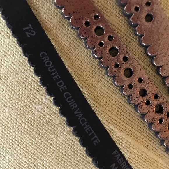 Cotelac gold leather wrap-around belt from Paris - Picture 4 of 4